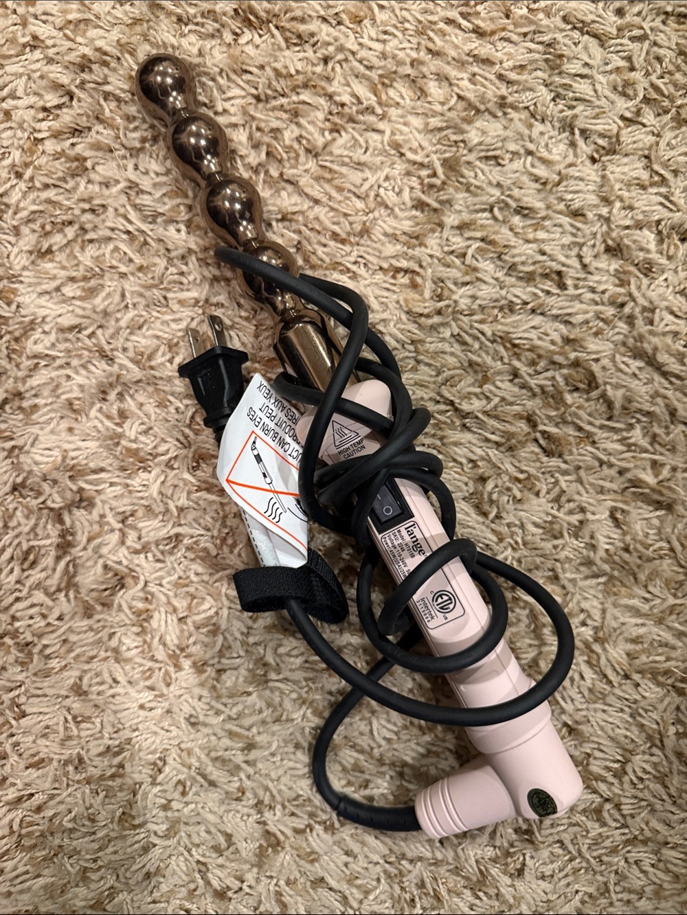 Lange Pink and Metallic Bead Styling Wand